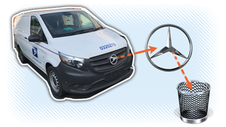 What's The Real Reason Behind The Post Office Removing Mercedes Badges From Its New Vans?